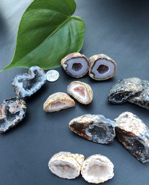 Agate Geode Pair 'Love Caves' - Indoor Plant & Gifts Delivery Australia